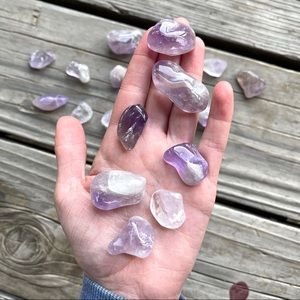 tumbled amethyst crystals 💜